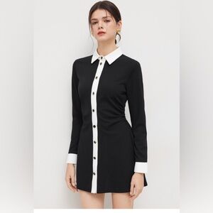 Zara Black Crepe Mini Dress | NWT